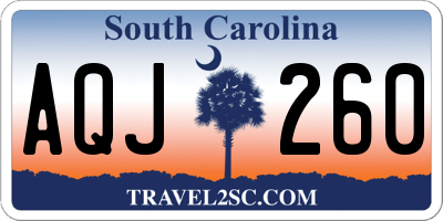 SC license plate AQJ260