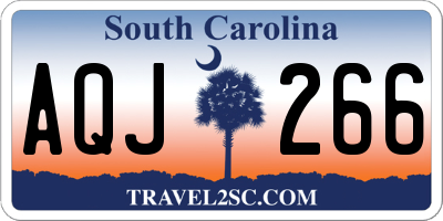 SC license plate AQJ266