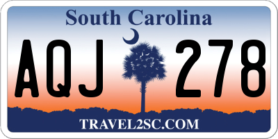 SC license plate AQJ278