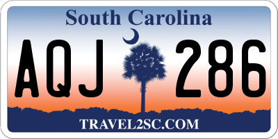 SC license plate AQJ286