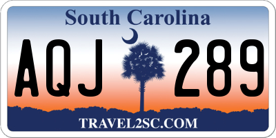 SC license plate AQJ289