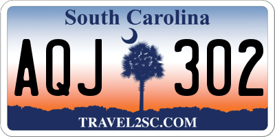 SC license plate AQJ302
