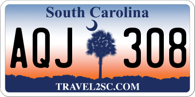 SC license plate AQJ308
