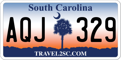 SC license plate AQJ329