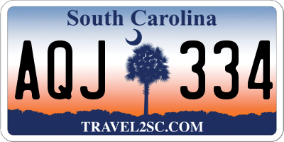 SC license plate AQJ334