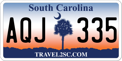 SC license plate AQJ335