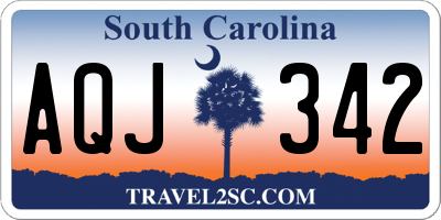 SC license plate AQJ342
