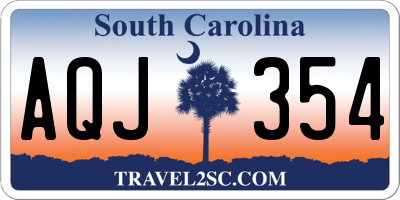 SC license plate AQJ354