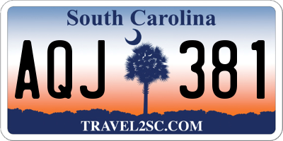 SC license plate AQJ381