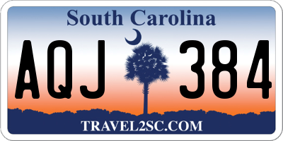 SC license plate AQJ384
