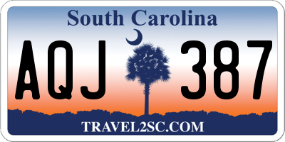 SC license plate AQJ387