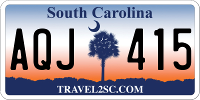 SC license plate AQJ415