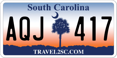 SC license plate AQJ417