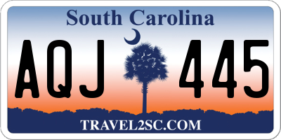 SC license plate AQJ445