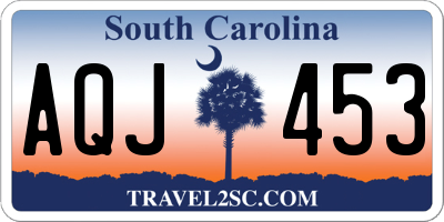 SC license plate AQJ453