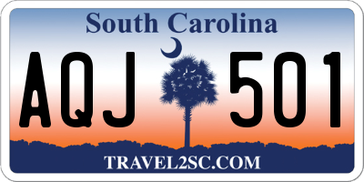 SC license plate AQJ501