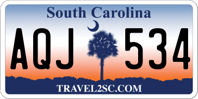 SC license plate AQJ534