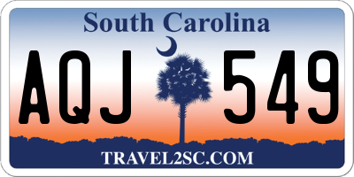 SC license plate AQJ549