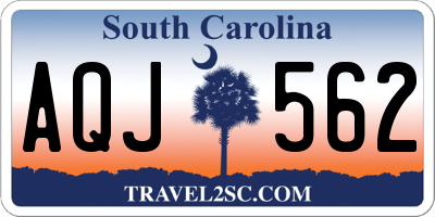 SC license plate AQJ562