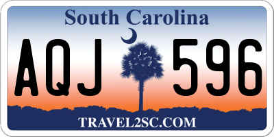 SC license plate AQJ596