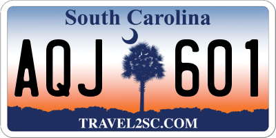 SC license plate AQJ601