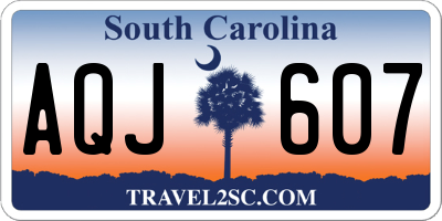 SC license plate AQJ607