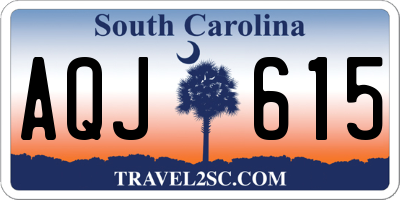 SC license plate AQJ615