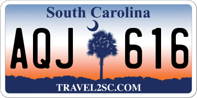 SC license plate AQJ616