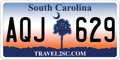 SC license plate AQJ629