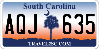 SC license plate AQJ635