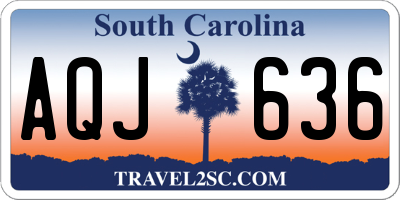 SC license plate AQJ636