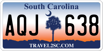 SC license plate AQJ638