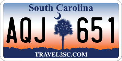 SC license plate AQJ651