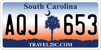 SC license plate AQJ653
