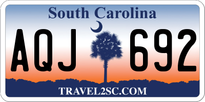 SC license plate AQJ692