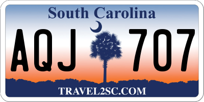 SC license plate AQJ707