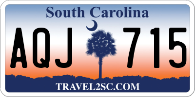 SC license plate AQJ715