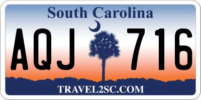 SC license plate AQJ716