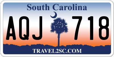 SC license plate AQJ718