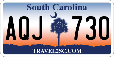 SC license plate AQJ730