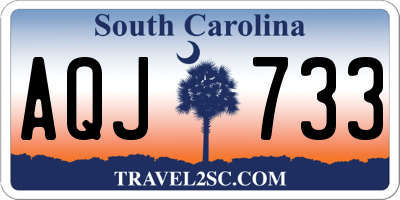 SC license plate AQJ733