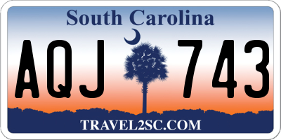 SC license plate AQJ743