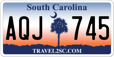 SC license plate AQJ745