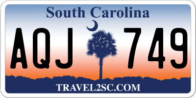 SC license plate AQJ749