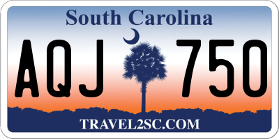 SC license plate AQJ750