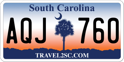 SC license plate AQJ760