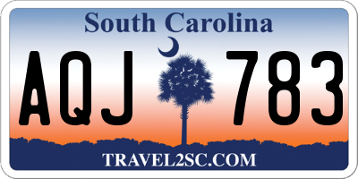 SC license plate AQJ783