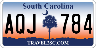 SC license plate AQJ784