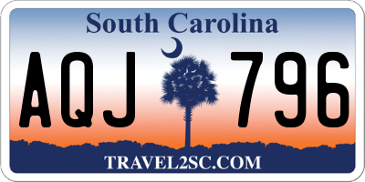 SC license plate AQJ796