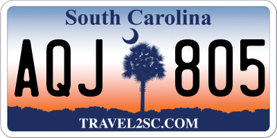 SC license plate AQJ805